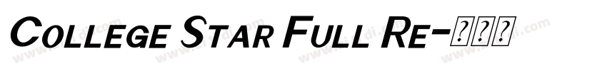 College Star Full Re字体转换